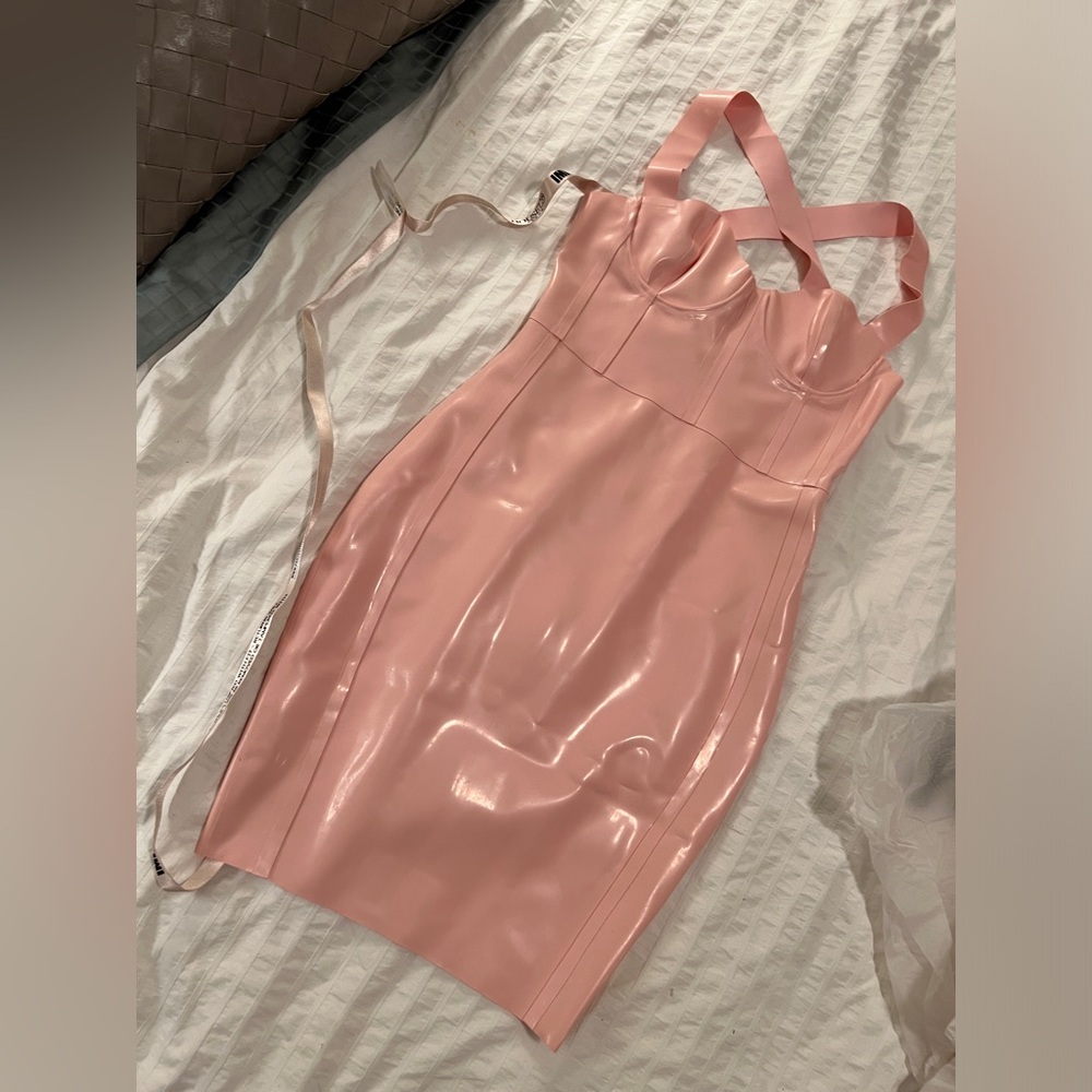 House of CB Sweet Pink Latex Dress